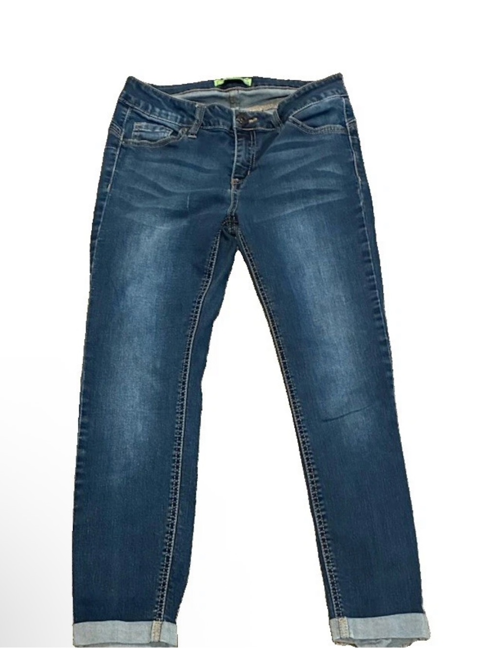 Wax Jean Butt, I Love You Push Up Capri Women's Dark Blue Skinny Jeans Size 5